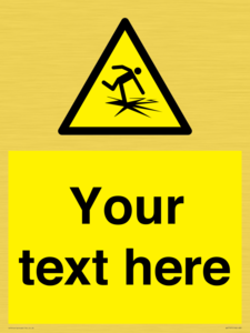 Custom warning thin ice